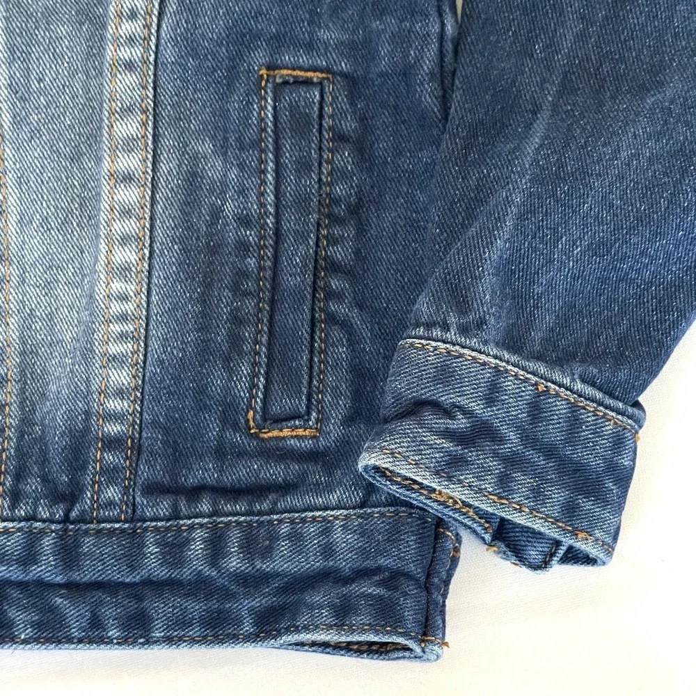 7 For All Mankind Girls Size 6 Blue Denim‎ Trucker Jacket Classic